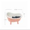 ZerHoc Ceramic Soap Dishes Shower Soap Case Household Container Storage Box Bathroom Accessories Bathtub Shape Ornaments (Color : Style 1) view 2