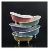 ZerHoc Ceramic Soap Dishes Shower Soap Case Household Container Storage Box Bathroom Accessories Bathtub Shape Ornaments (Color : Style 1) view 3