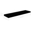 Floating Wall Shelves 2 pcs High Gloss Black 35.4"x9.3"x1.5" MDF Home Decor Shelf Living Room Decor Wall Shelf Suitable for Living Room, Bathroom, Kitchen, Bedroom. view 2