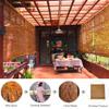 Bamboo Patio Blinds Light Filtering Outdoor Roll Up Shades, Bamboo Porch Blackout Roller Blinds 36 48 64 72 84 96 Inches High Sunshade Window Curtains for Home Decor, Cordless (Size : 60x64in(WxH)) view 2