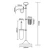 Freestanding Stainless Steel Toilet Paper Holder with Toilet Brush, Storage Box, 3 in 1 Bathroom Accessories Set,Gold (Chrome) view 3