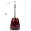 Bright Glazed Ceramic Base Toilet Brush Plating Handle Hard Hair Brush Head Toilet Brush Toilet Brush and Holder (Color : Gold) (Black) view 2