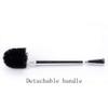 Bright Glazed Ceramic Base Toilet Brush Plating Handle Hard Hair Brush Head Toilet Brush Toilet Brush and Holder (Color : Gold) (Black) view 4