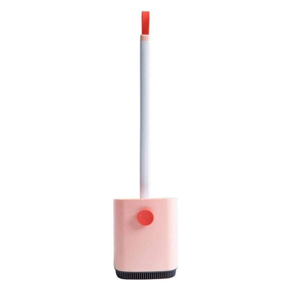 Toilet Brush Holder - Household Set Without Dead Corner Washing Toilet Brush Soft Fur (D)