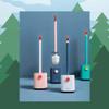 Toilet Brush Holder - Household Set Without Dead Corner Washing Toilet Brush Soft Fur (D) view 2