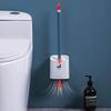 Toilet Brush Holder - Household Set Without Dead Corner Washing Toilet Brush Soft Fur (D) view 4