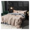 GLAMDIA Bed, Luxury 100% Silk Beauty Bedding Set Silk Duvet Cover Flat Sheet Bed Linen Pillowcase for Ad Bedult Set 4PCS, Queen, MM-102 view 2