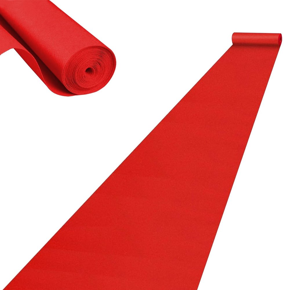 10m 20m 30m Wedding Aisle Runner Red Carpet Runners for Party 2mm Thickness Polyester Runway Rug Bridal Walkway Carpets for Christmas Event Outdoor Beach (Size : 1.5x50m)