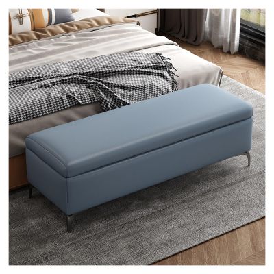 End of Bed Bench Storage Bench- Entryway Bench, Ottoman for Bedroom End of Bed, Bedroom Benches for Foot of Bed,Upholstered Bench Indoor Bench for Living Room/Bedroom/End of Bed ( Color : Grey blue ,