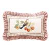 bilin gaier Pink Rectangle Farmhouse Throw Pillow Covers,Birds and Flowers Pattern Cozy Velvet Pillowcases,Decoration Lumbar Pillows Cushion Covers for Couch Sofa Bed Car Chair,12"x20" view 1