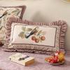 bilin gaier Pink Rectangle Farmhouse Throw Pillow Covers,Birds and Flowers Pattern Cozy Velvet Pillowcases,Decoration Lumbar Pillows Cushion Covers for Couch Sofa Bed Car Chair,12"x20" view 2