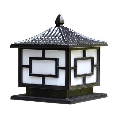 TCHAUSGZUS Outdoor Post Head Light European-Style Pillar Light 1-Pack Bronze Column Headlights Garden Lamp Waterproof Landscape Lights IP54 Light Fixture for Patio,Garden,Porch - 1 Pack (Color : Blac