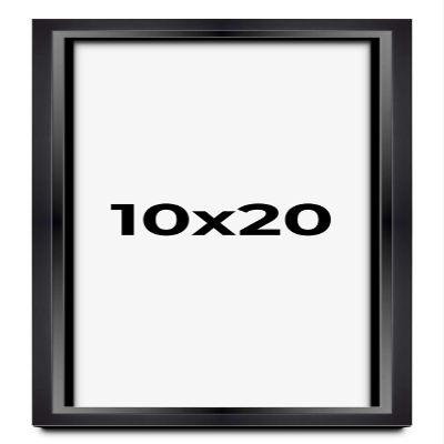 10x20 Shadow Box Black Beveled Display Frame | 1.5 Inches Deep | 1 Inch Wide Moulding | Includes Shatter Resistant Acrylic Plexiglas, Acid-Free Backing and Hanging Hardware