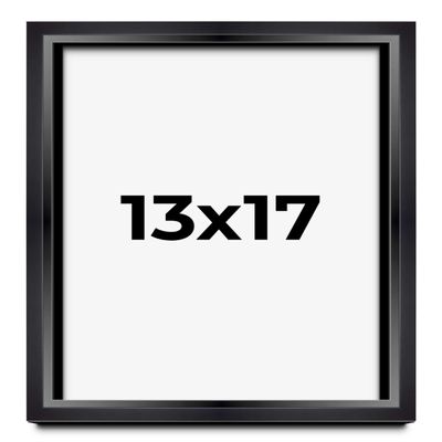 13x17 Shadow Box Black Beveled Display Frame | 1.5 Inches Deep | 1 Inch Wide Moulding | Includes Shatter Resistant Acrylic Plexiglas, Acid-Free Backing and Hanging Hardware