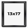 13x17 Shadow Box Black Beveled Display Frame | 1.5 Inches Deep | 1 Inch Wide Moulding | Includes Shatter Resistant Acrylic Plexiglas, Acid-Free Backing and Hanging Hardware view 1
