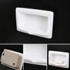 Aeovot Shower Foot Rest Niche Recessed Ceramics Soap Dish Shower Shelf, Easy to Install, for Shave Legs, Clean Heels Holds Bar Soap and Soap Holder view 2