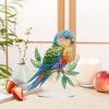 ARTopet 2Pcs DIY Diamond Desktop Ornament Parrot Special Shaped Crystal Diamond Art Painting Tabletop Ornaments Single Sided for Home Office Decor Crafts Gift view 2