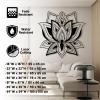Metal Lotus Flower Wall Art,Mandala Wall Art,Lotus Metal,Yoga Wall Decor,Black Lotus Art,Spiritual Wall Art, Large Metal Wall Art Home Decor,Housewarming Gift (39"W x 39"H / 100 x 100 cm, Style 5) view 3