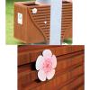 Outdoor Trash Cans Creative Outdoor Trash Can Imitation Classical Wood Grain Trash Can Double-barrel Sorting Trash Bin Waste Storage Bin with Removable Ashtray for Backyard, Patio and Kitchen Use view 2