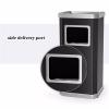 HomeLoft Basics Garbage Recycling Bin Stainless Steel Trash Can Vertical Hotel Lobby Shopping Mall Office Elevator Mouth With Ashtray Trash Can Modern Fashion Design, 12L Kitchen Trash Can view 4