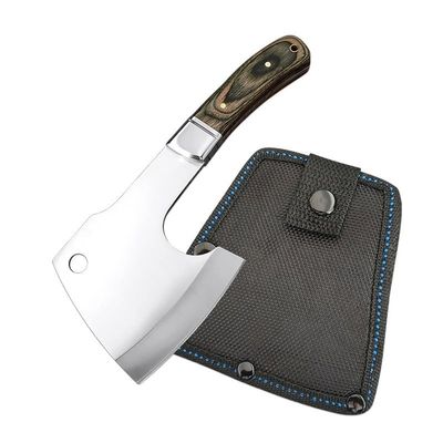 toothgeneric Meat Cleaver,Cleaver Knife Stainless Steel Survival Hunting Hatchet Camping Mini Axe with Cover Axe Broad Tomahawk Bone Cutting Vegetable Meat Knife, LAMAJIGA5844
