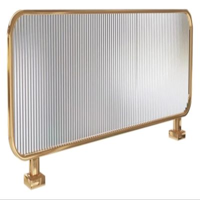 VEGIONES Dividers for Dining Areas, Plexiglass Protection Screen - Modern Divider Screen for Office, Restaurant, Hotel, Countertop (Color : Gold, Size : 1.5mx60cm)