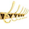 SKOLOO Heavy Duty Wall Mounted Coat Rack - 6 Hooks, Stainless Steel, Sturdy Coat Hooks for Hanging Coats, Jacket, Clothes, Hat, Bright Gold view 1