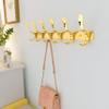 SKOLOO Heavy Duty Wall Mounted Coat Rack - 6 Hooks, Stainless Steel, Sturdy Coat Hooks for Hanging Coats, Jacket, Clothes, Hat, Bright Gold view 2
