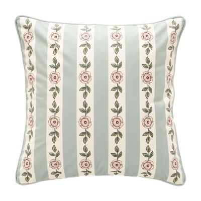 bilin gaier Throw Pillow Covers Pack of 1,Green Cozy Velvet Farmhouse with Flowers and Leaves Pattern Pillowcases,Decoration Square Pillows Cushion Covers for Couch Sofa Bed Car Chair,18"x18"