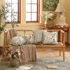 bilin gaier Throw Pillow Covers Pack of 1,Green Cozy Velvet Farmhouse with Flowers and Leaves Pattern Pillowcases,Decoration Square Pillows Cushion Covers for Couch Sofa Bed Car Chair,18"x18" view 3