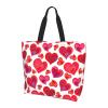 TKDYVAI Cute Heart Grocery Bag Valentines Day Shopping Bag Handbag Cute Grocery Bags Tote Bag Heart Canvas Bag view 1