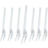 Chenshuo,Disposable Plastic Fruit Forks, Exquisite Appetizer Forks Dessert Cocktail Forks Tasting Forks Tiny Utensils for Fruit Dessert Cakes Party Serving Supplies,4.2 Inches, 200 branches view 1