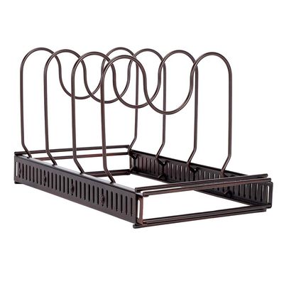 HUAOSN Expandable Pan Organizer for Cabinet, 7 Compartments Expandable Pan Organizer, Pots and Pans Organizer for Pots, Pans, Lids, Bakeware