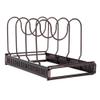 HUAOSN Expandable Pan Organizer for Cabinet, 7 Compartments Expandable Pan Organizer, Pots and Pans Organizer for Pots, Pans, Lids, Bakeware view 1