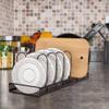 HUAOSN Expandable Pan Organizer for Cabinet, 7 Compartments Expandable Pan Organizer, Pots and Pans Organizer for Pots, Pans, Lids, Bakeware view 2