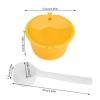 5Pcs Reusable Coffee Filter Capsules, Wiedererndbare Kaffeekapseln Stainless Steel Reusable Coffee Capsule Filter, Refillable, Kaffeekapseln Wiedererndbar With Spoon, For Coffee (Yellow) view 3