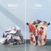 LFDSEPYM Laundry Hamper Large Laundry Basket Round Laundry Hampers with Handles Valentine's Day Stroll Dirty Clothes Hamper Storage Basket for Family Bedroom Decoration view 4