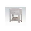HomeStock Victorian Elegance Nightstand, White view 1