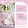12 Pack 13Ft Cheesecloth Table Runner 35x157 Inch Boho Gauze Table Runner Cheese Cloth Long Rustic Table Runners for Wedding Bridal Shower Birthday Party Table Decor (Pink Purple) view 4
