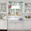 Easter Swag Kitchen Curtains Valance and Tier Set 36 Inch Length, Rod Pocket Swag Curtains for Living Room Bedroom Bathroom Window Drapes 3 Piece Funny Rabbit Butt Spring Plants Colorful Eggs view 4