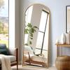 NicBex Arched Full Length Mirror, 64"x24" Aluminum Alloy Frame Full Body Mirror with Stand, Gold - Free Standing, Leaning Against Wall or Wall-Mounted, for Bedroom Living Room Dressing Room view 1