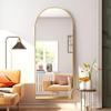 NicBex Arched Full Length Mirror, 64"x24" Aluminum Alloy Frame Full Body Mirror with Stand, Gold - Free Standing, Leaning Against Wall or Wall-Mounted, for Bedroom Living Room Dressing Room view 2
