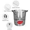 Laundry Hamper Large Laundry Basket Round Laundry Hampers with Handles Eiffel Tower Paris Red Umbrella Dirty Clothes Hamper Storage Basket for Family Bedroom Decoration view 3