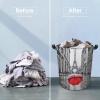 Laundry Hamper Large Laundry Basket Round Laundry Hampers with Handles Eiffel Tower Paris Red Umbrella Dirty Clothes Hamper Storage Basket for Family Bedroom Decoration view 4