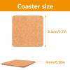 100 PCS Cork Coasters Bulk, Blank Square Cork Coasters DIY Crafts, Non-Slip Heat-Resistant Reusable Coffee Coaster, Suitable for Home Desktop Decoration view 2