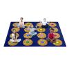 ABCarpet Classroom Rug 5'x7' Learning Rug Elementary School Seating Carpet with 24 Circle Seats Non Slip Classroom Playmat for Preschool, Nursery, Playroom, Study Room view 1