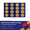 ABCarpet Classroom Rug 5'x7' Learning Rug Elementary School Seating Carpet with 24 Circle Seats Non Slip Classroom Playmat for Preschool, Nursery, Playroom, Study Room view 2