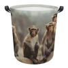 LFDSEPYM Laundry Hamper Large Laundry Basket Round Laundry Hampers with Handles Sitting Monkey Dirty Clothes Hamper Storage Basket for Family Bedroom Decoration view 1