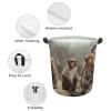 LFDSEPYM Laundry Hamper Large Laundry Basket Round Laundry Hampers with Handles Sitting Monkey Dirty Clothes Hamper Storage Basket for Family Bedroom Decoration view 3