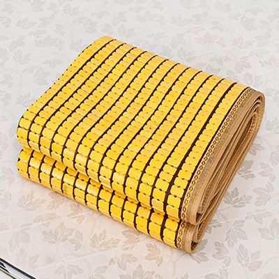Smooth Mahjong Bamboo Mat, Cooling Topper Pad Breathable Mahjong Mat, Folding Mattress Bamboo, Summer Cooling Sleeping mat, Summer Bed mat, Single/Twin/Full/Queen/King Size Folding Sleeping Mat (Colo